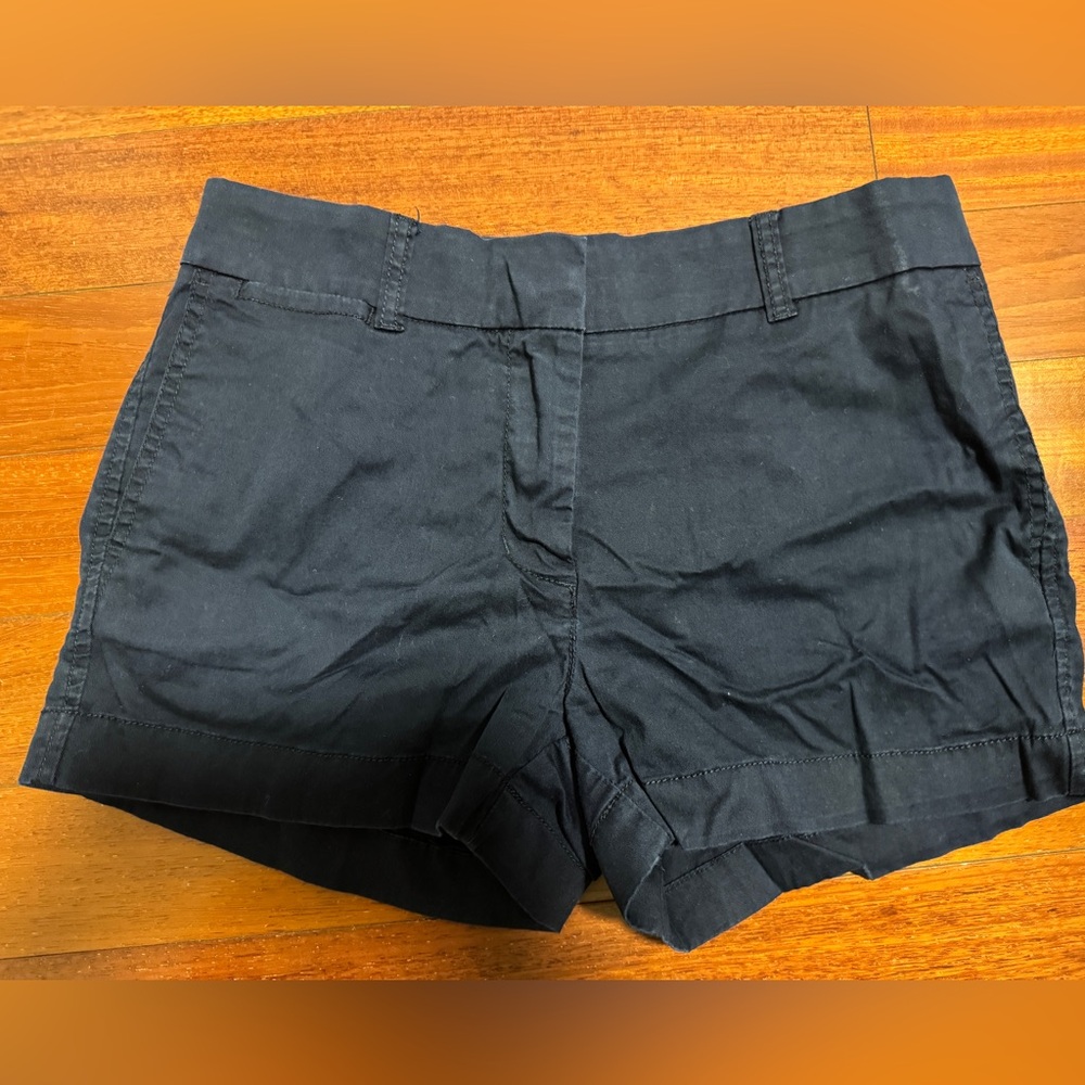 J. Crew Blue Navy Chino Shorts Size 2